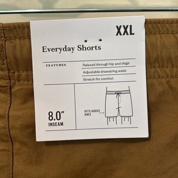 Goodfellow NEW Men’s Twill Shorts Size XXL Casual Elastic Drawstring Waist NWT - Picture 6 of 13